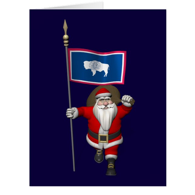 Santa Claus With Ensign Of Wyoming (Front)