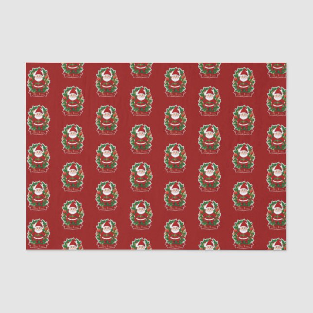 Santa Claus with fir branches -  Tissue Paper (Front)