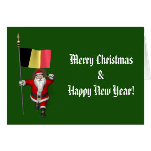 Santa Claus With Flag Of Belgium