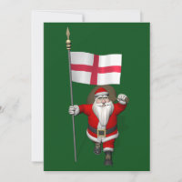 Santa Claus With Flag Of England