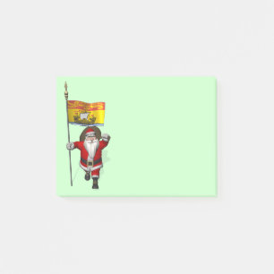 Santa Claus With Flag Of New Brunswick CDN Post-it Notes