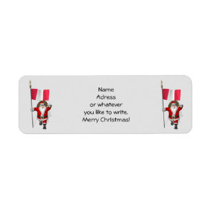 Santa Claus With Flag Of Peru