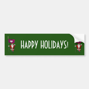 Santa Claus With Flag Of Phoenix AZ Bumper Sticker