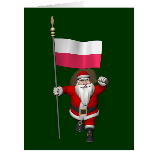 Santa Claus With Flag Of Poland (Front)