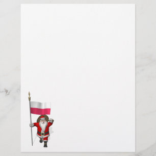 Santa Claus With Flag Of Poland