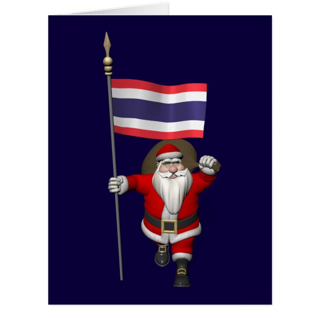 Santa Claus With Flag Of Thailand (Front)