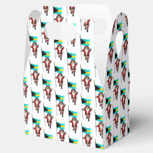 Santa Claus With Flag Of The Bahamas Favour Box