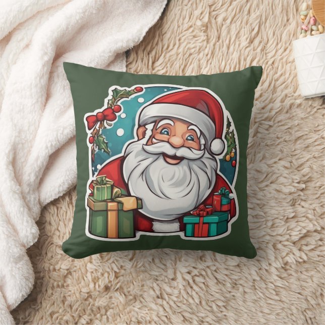 Santa Claus with gifts -  Cushion (Blanket)