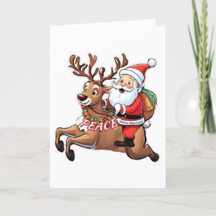 Santa Claus with Gifts of Peace Card