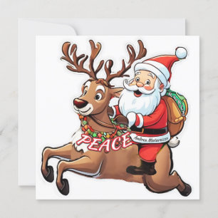 Santa Claus with Gifts of Peace Invitation