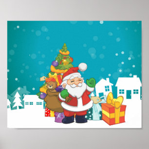Santa Claus with gifts Poster