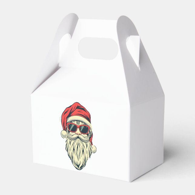 santa claus with glasses favour box (Front Side)