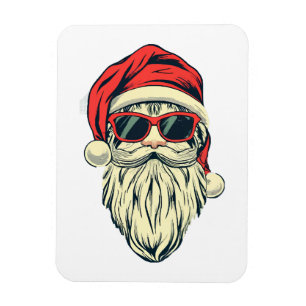santa claus with glasses magnet
