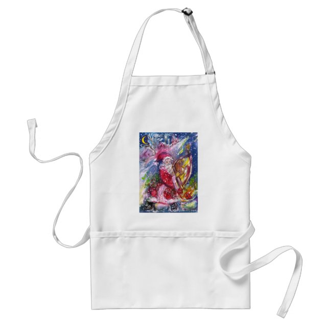 SANTA CLAUS WITH HARP STANDARD APRON (Front)