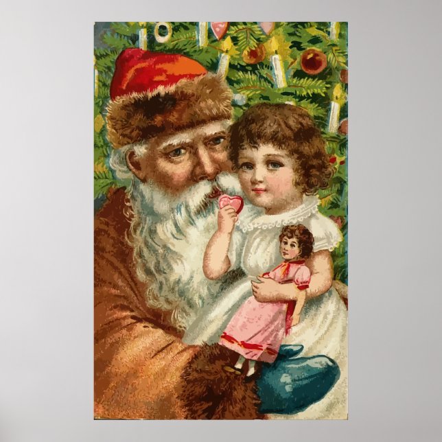 Santa Claus With Kid Poster (Front)