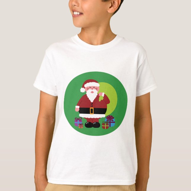 Santa Claus With Presents T-Shirt (Front)