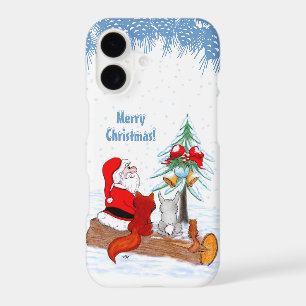 Santa Claus with Rabbit Fox and Squirrel
