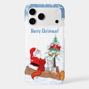 Santa Claus with Rabbit Fox and Squirrel