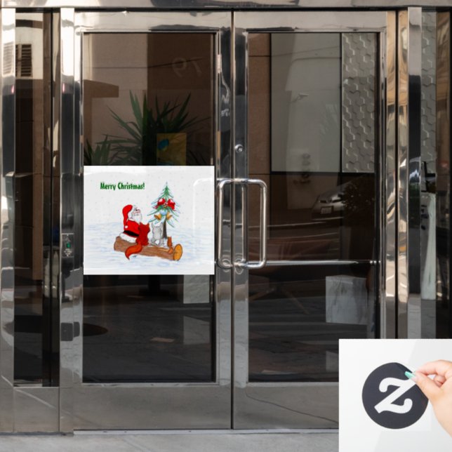 Santa Claus with Rabbit Fox and Squirrel (Office Door)