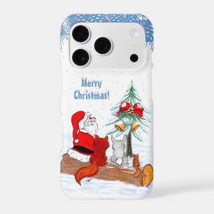Santa Claus with Rabbit Fox and Squirrel