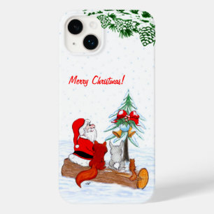 Santa Claus with Rabbit Fox and Squirrel Case-Mate iPhone 14 Plus Case