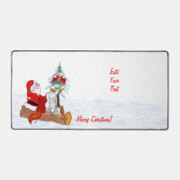 Santa Claus with Rabbit Fox and Squirrel