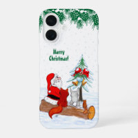 Santa Claus with Rabbit Fox and Squirrel