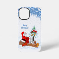 Santa Claus with Rabbit Fox and Squirrel
