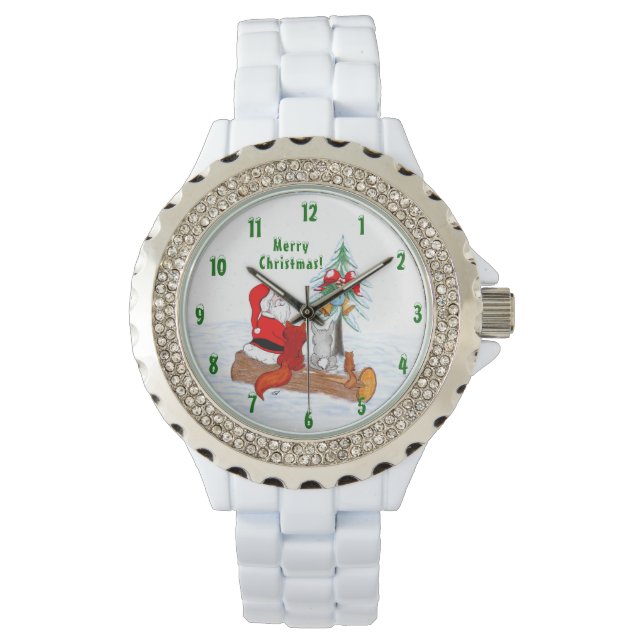 Santa Claus with Rabbit Fox and Squirrel Watch (Front)