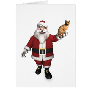 Santa Claus With Red Tabby