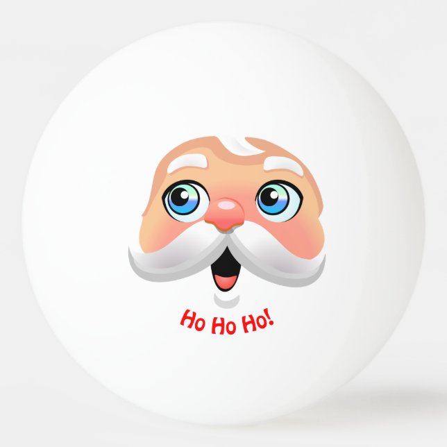 Santa Claus With Rosy Cheeks Ping Pong Ball (Front)