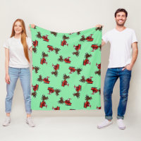 Santa Claus with sly on green