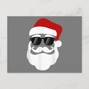 Santa Claus with Sunglasses Funny Christmas Design Holiday Postcard