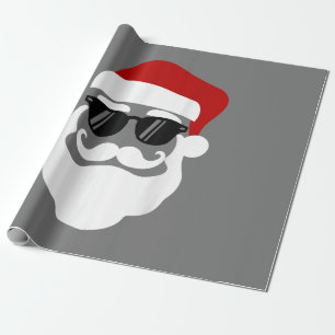 Santa Claus with Sunglasses Funny Christmas Design Wrapping Paper