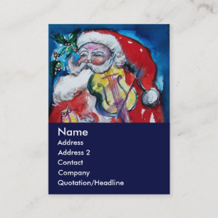 SANTA CLAUS WITH VIOLIN BUSINESS CARD