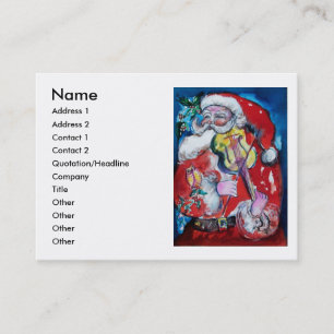 SANTA CLAUS WITH VIOLIN BUSINESS CARD