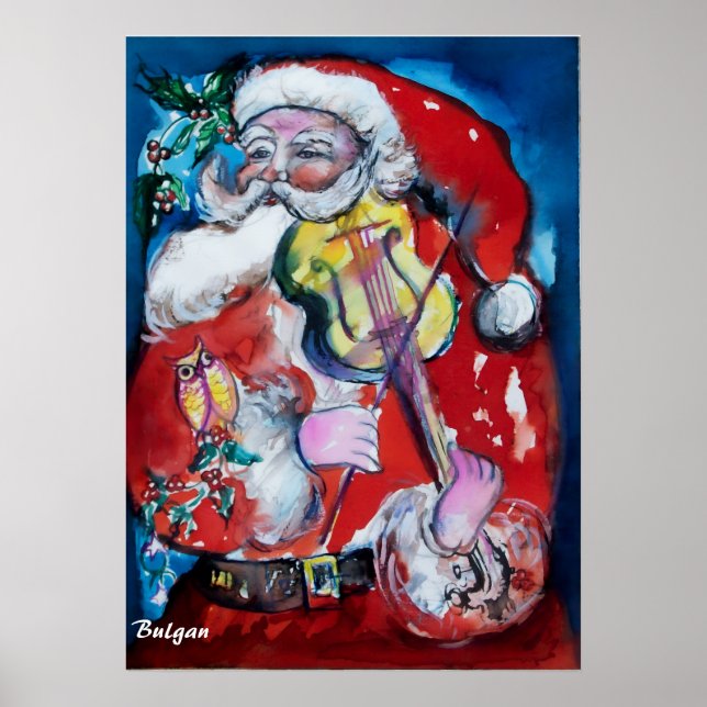 SANTA CLAUS WITH VIOLIN POSTER (Front)