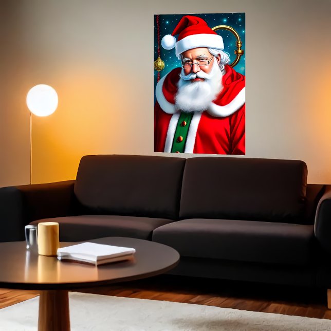 Santa Claus with white beard and glasses | AI Art Poster (Creator Uploaded)