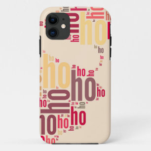 Santa Claus wordcloud Ho Ho Ho Case-Mate iPhone Case