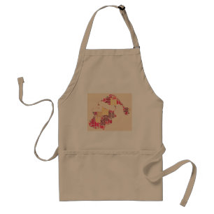 Santa Claus wordcloud Ho Ho Ho Standard Apron