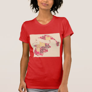 Santa Claus wordcloud Ho Ho Ho T-Shirt
