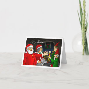 Santa Claus Workshop Christmas Card