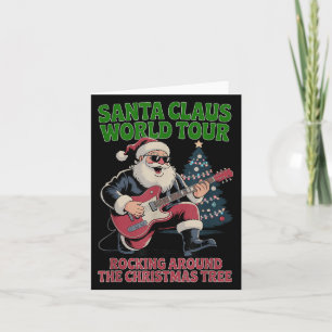 Santa Claus World Tour Rocking Around The Christma Card