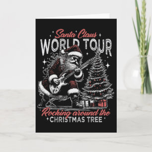 Santa Claus World Tour Rocking Around The Christma Card