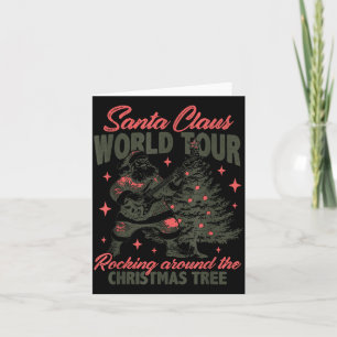 Santa Claus World Tour Rocking Around The Christma Card
