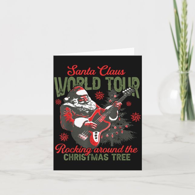 Santa Claus World Tour Rocking Around The Christma Card (Front)