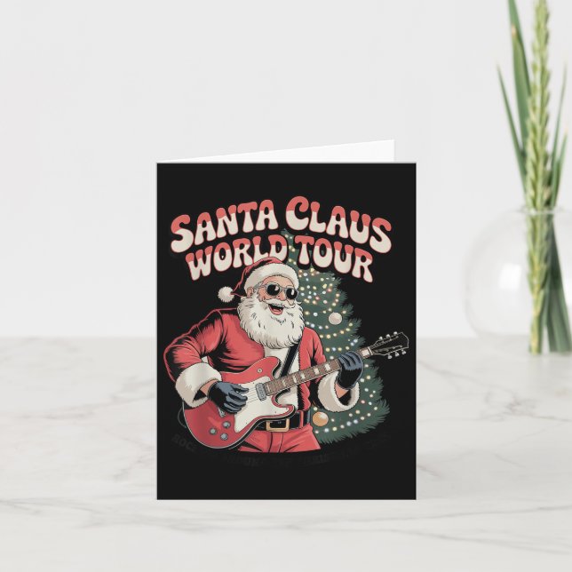 Santa Claus World Tour Rocking Around The Christma Card (Front)