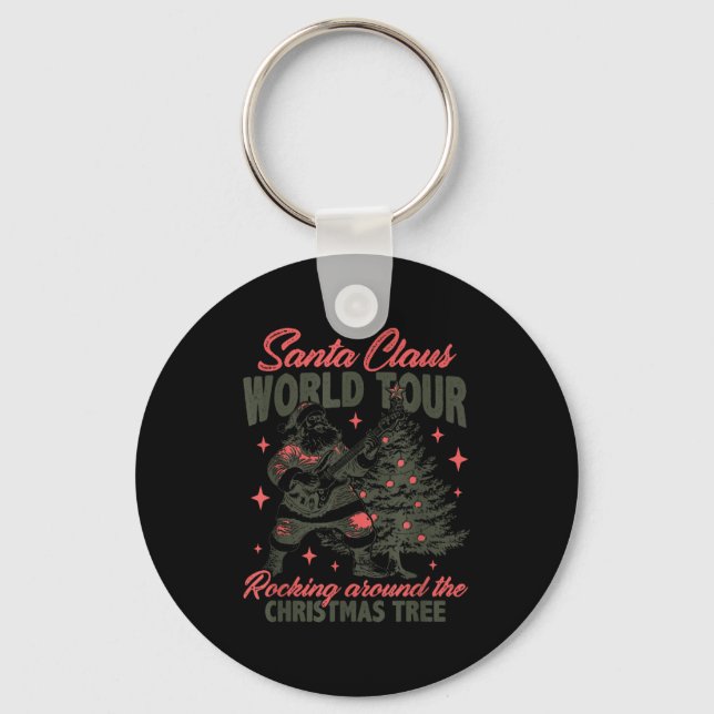 Santa Claus World Tour Rocking Around The Christma Key Ring (Front)