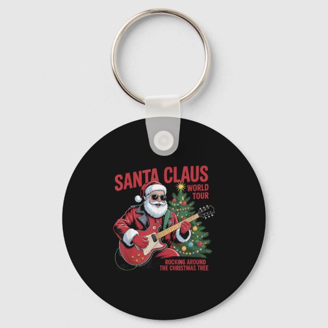 Santa Claus World Tour Rocking Around The Christma Key Ring (Front)