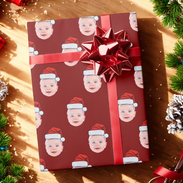 Santa Claus Wrapping Ppaper, Gift Wrap With Face (Creator Uploaded)